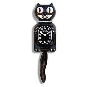 Classic Black Miss Kitty-Cat Kit-Cat clock Kat Klock
